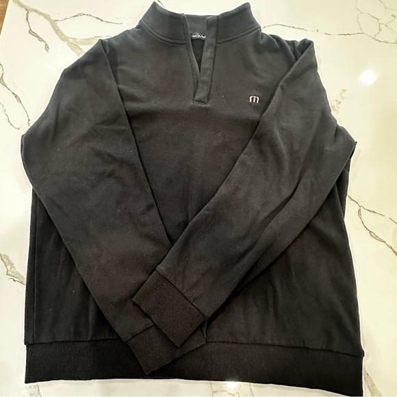 Travis Mathew Other - TravisMathew Black 1/4 Zip Pullover Sweatshirt - Size Large